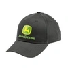 Black Trademark Cap John Deere MC13080000BK - czarna czapka z daszkiem, haftowane logo John Deere, 100% bawełna