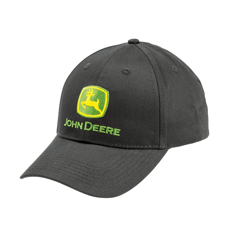 Czarna czapka z daszkiem z logo John Deere